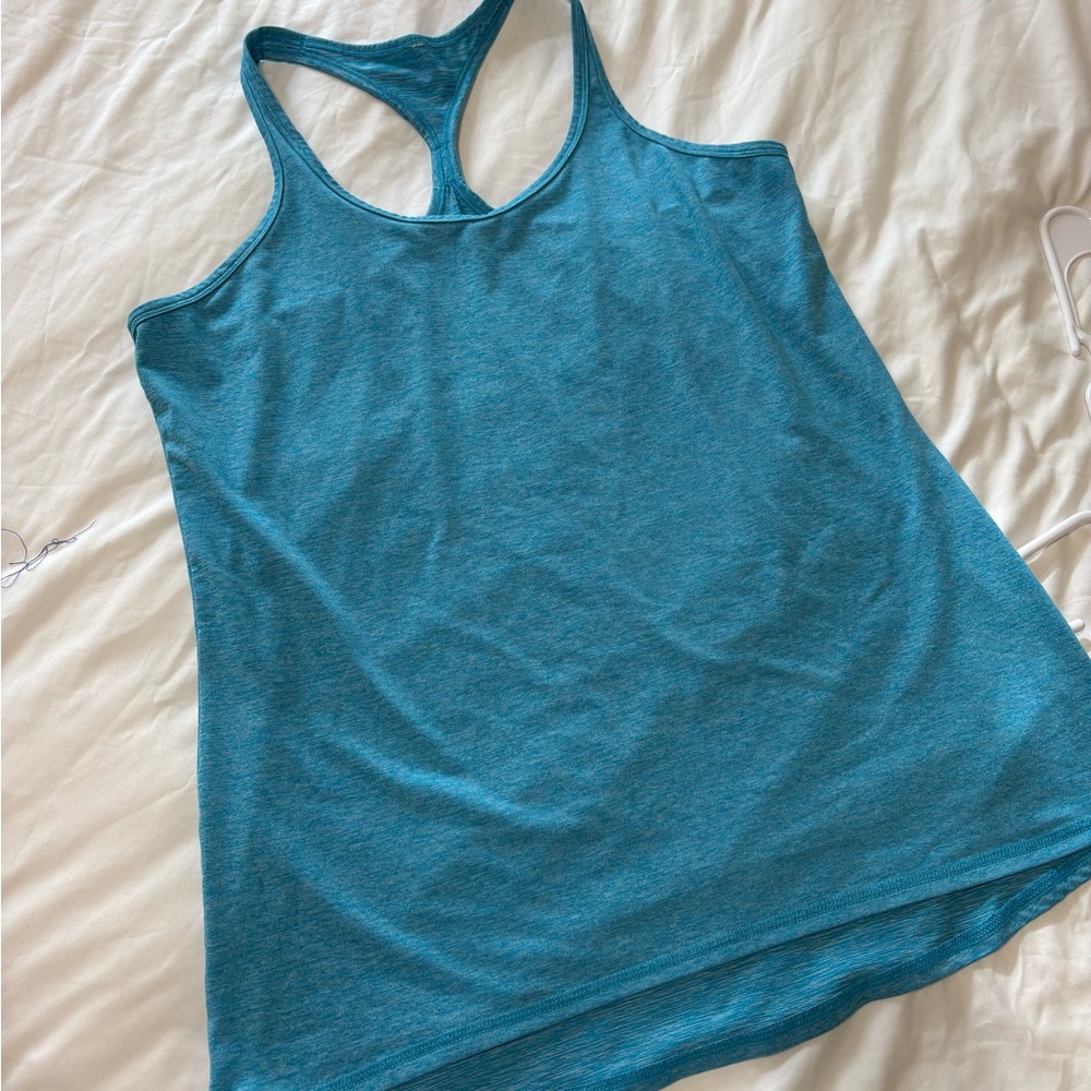 Blue Racerback Tank Top - Picture 3 of 4